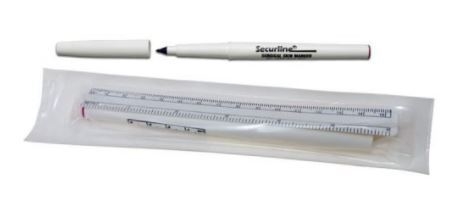 Hudmarkeringspenna engångs Securline, Blå/lila 