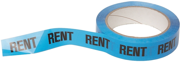 Märktejp, 25mmx66m blå