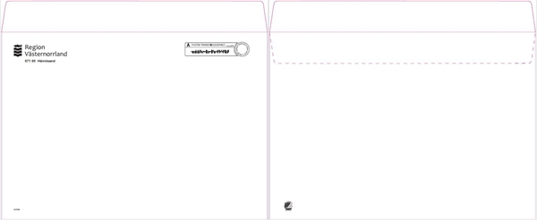 Kuvert C4 med tryck, RVN vit A-post