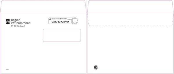 Kuvert C5H2 självklistrande med tryck, RVN vit A-post vid PoB