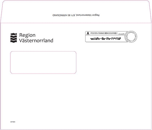 Kuvert C5V2 självklistrande med tryck, RVN vit A-post
