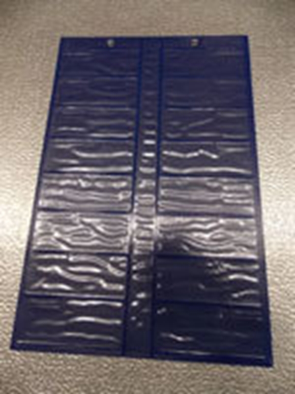 Bl Medicinlista plast P-30 BL, blå med 32 transp fickor