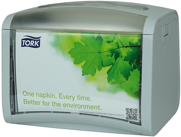 Dispenser servett Tork N4, toppmatad ljusgrå - 1