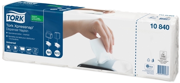 Dispenserservett 1/4 N4, Tork Universal 21,3x33cm kedjev. - 1