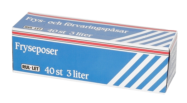 Plastpåse frys LD halvtransparent, 3L 250x400mm 20my i dispenser