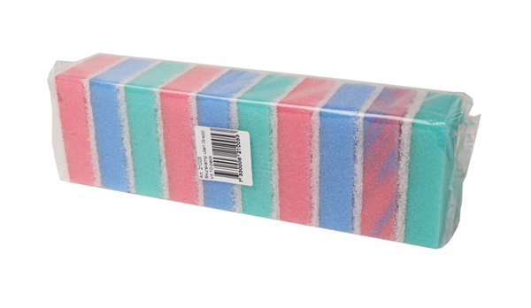 Rengöringssvamp utan slipmedel, 55x85mm vit nylon utan grepp