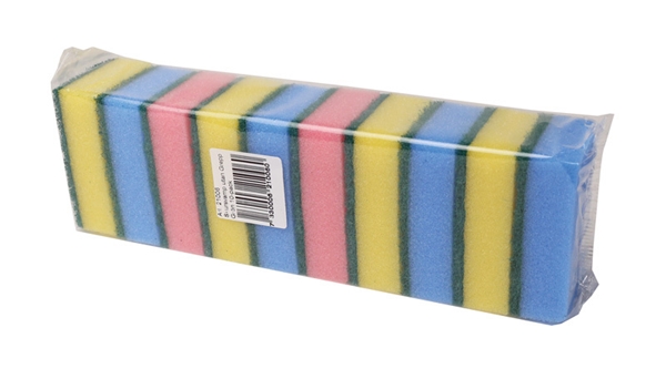 Rengöringssvamp med slipmedel, 55x85mm grön nylon