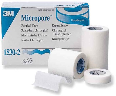 Häfta papper Micropore, 5cmx9,1m vit - Micropore