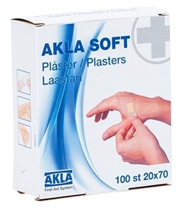 Plåster nonwoven Akla Soft, 2x7cm beige st-pack - AklaSoft