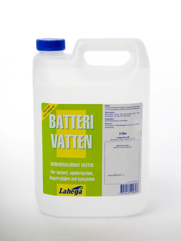 Avjoniserat vatten, 5L batterivatten