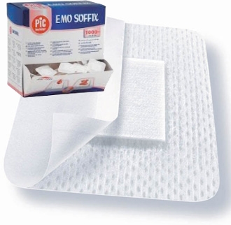 Injektionsplåster EMO SOFFIX, 3,8x3,8cm hemostatiskt - EMO SOFFIX