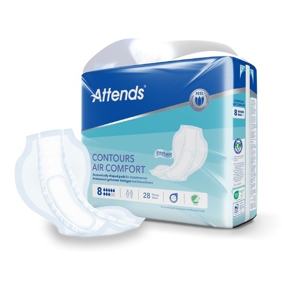 Inkontinensskydd för fixering i byxa, Attends Contours AirComfort 8 - Attends
