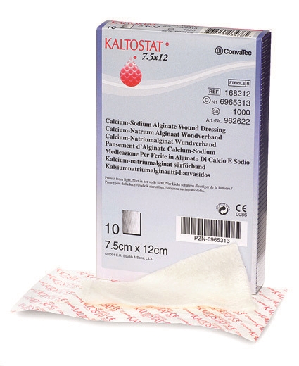 Alginatförband Kaltostat, 7,5x12cm - Kaltostat