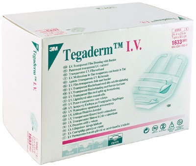 Venkateterförband Tegaderm, 7x8,5cm slits förstärkt - Tegaderm