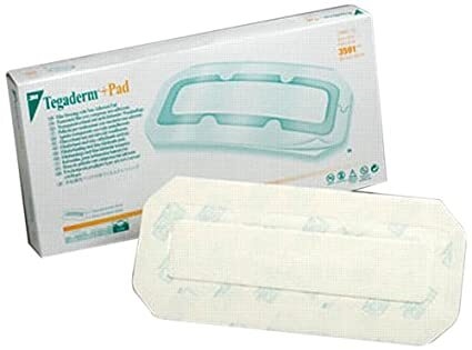 Sårfilm med dyna Tegaderm + Pad, 9x25cm (dyna 4,5x20cm) ram - Tegaderm