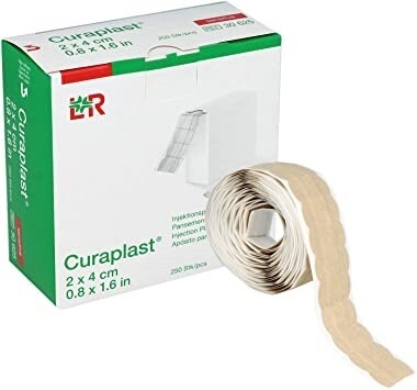 Injektionsplåster nonwoven Curaplast, 2x4cm beige i disp.fp - Curaplast