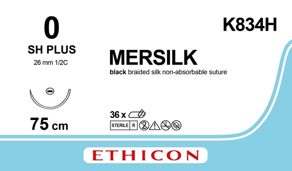 Sutur Silke 0 K834H, 75cm nål SH silke - Silke