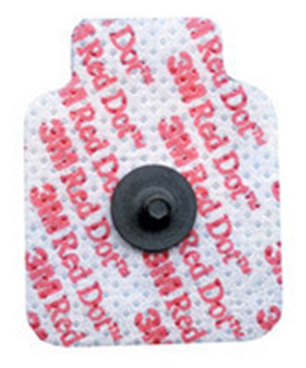EKG elektrod 3M RedDot omplaceringsbar, 32x32mm kolknapp långtids