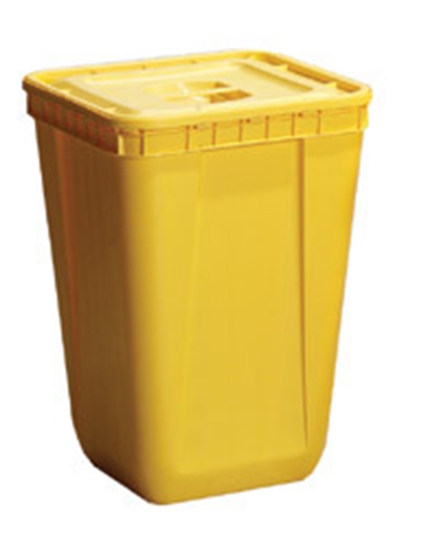 Riskavfallsbox 60l med enkelt lock San Sac, 60lit med enkel lock gul