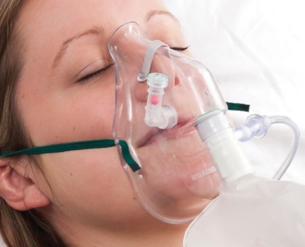 Syrgasmask Respi-Check, barn 2,1m slang