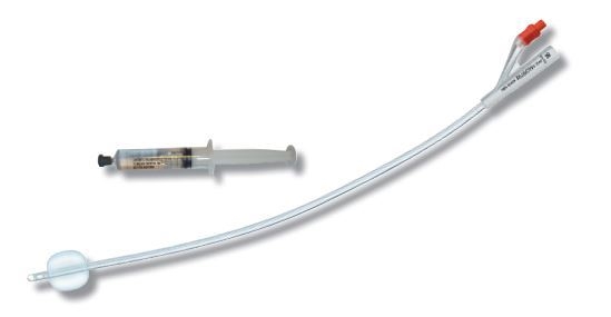 Kateter 2-vägs med spruta AquaFlate, 10ml ch22 20cm silikon Nel - Aquaflate