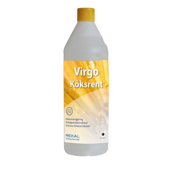 Rengöringsmedel grovrent Köksrent Virgo, 1L pH=9,5/11,3 Bra miljöval