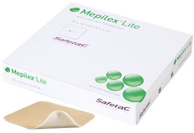 Tunt skumförband silikon Mepilex L, 10x10cm Lite - Mepilex