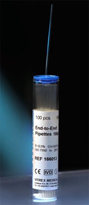 Kapillärrör blodcaps Vitrex, 100µl blå utan tillsats