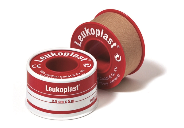 Häfta väv Leukoplast, 1,25cmx5m beige latex ring - Leukoplast