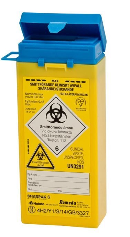 Kanylburk Sharpak6, 0,6L 20x8,4/10,2x4,6cm UN