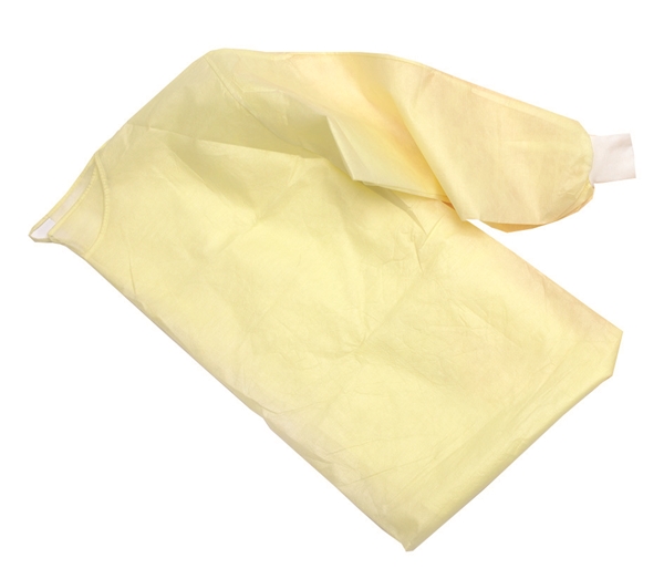 Skyddsrock engångs vätsketät, large ärmmuddar gul nonw