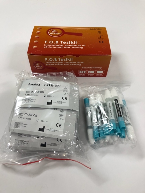 Test feces-Hb Analyz F.O.B, testkit komplett - 1