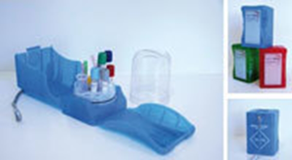 Förvaringsbox BD Hemobox IV, röd för 7 Vacutainer rör