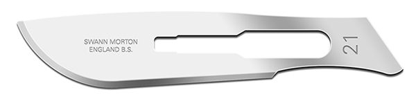 Knivblad op Swann-Morton, nr21
