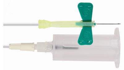 Venprovset BD Safety-Lok, 0,8x19mm 18cm grön m hållare