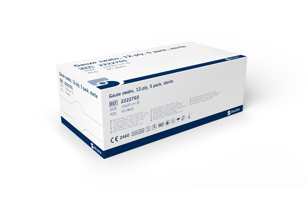 Kompress gasväv 12L 5p Selefa, 10x20cm steril - SELEFA® - 2