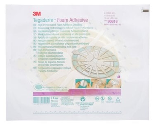 Skumförband Tegaderm Foam Adhesive, 19x22,2cm oval Border - Tegaderm - 1