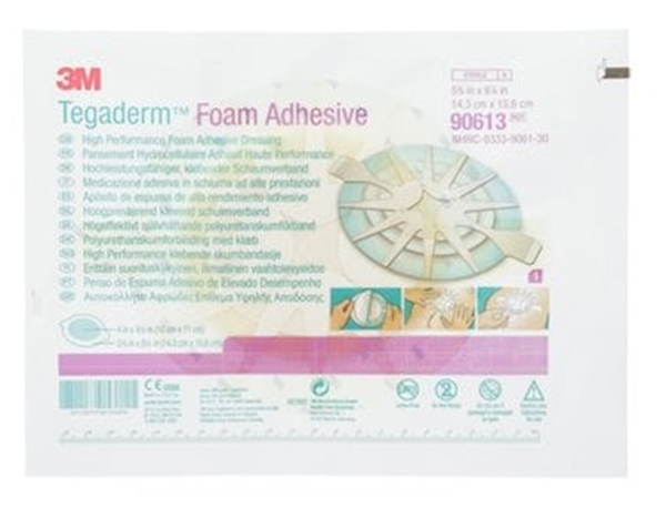 Skumförband Tegaderm Foam Adhesive, 14,3x15,6cm oval Border - Tegaderm - 1