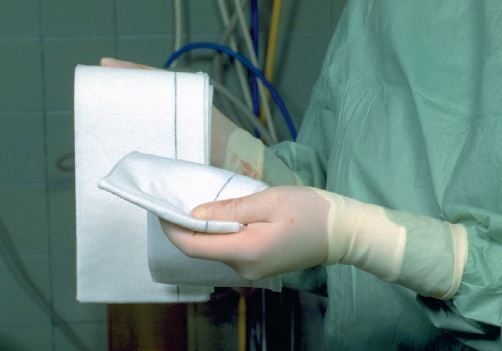 Op duk nonwoven med röntgentråd 5p, 40x65cm svart Barrier - 1