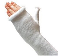 Polsterstrumpa Delta Terry-Net, 5x40cm kort arm m tumme - Delta