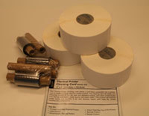 Etikett TTE till Zebra , 57x30mm inkl reng-kort 3rullar