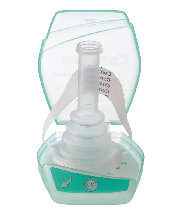 Urindroppsamlare Silikon självhäftande, Conveen Optima O=90mm ask Grön - Conveen