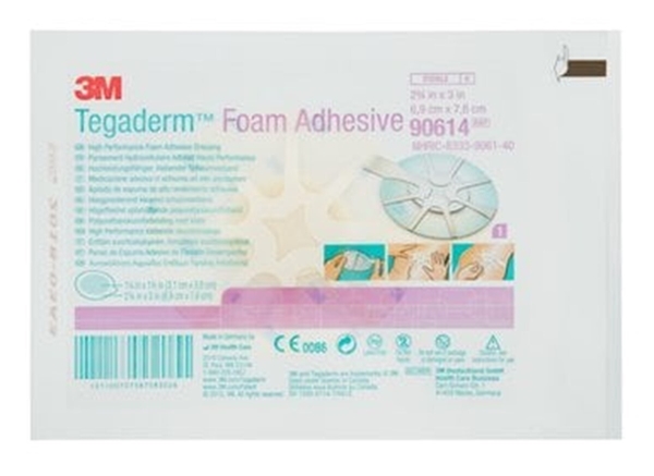 Skumförband Tegaderm Foam Adhesive, 6,9x7,6cm oval Border - Tegaderm - 1