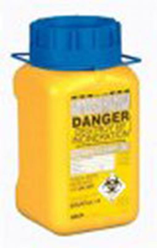 Kanylburk Sharpak18, 1,6L UN med etikett