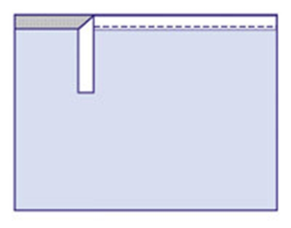 Op handduk häftande Steri-Drape, 75x75cm Steridrape