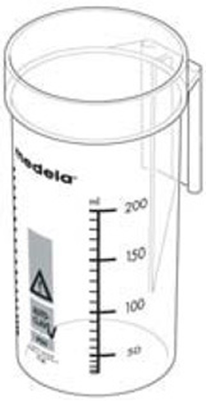 Kanister flergångs till sugsystem Medela , 250ml autoklaverbar