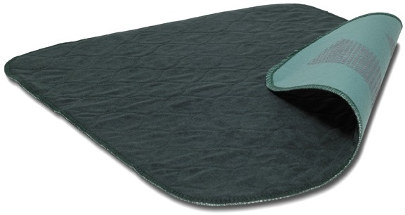 Sittskydd flergångs Absorba, 45x45cm grön velour+antihalk - Absorba