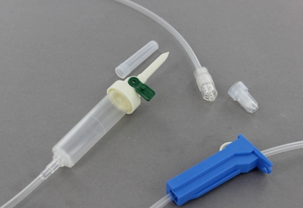 Infusions agg m luftn V86 GL, 175cm ventil Flowstop PVC fri