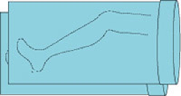 Op skydd benstrumpa Barrier, 53x110cm 2st