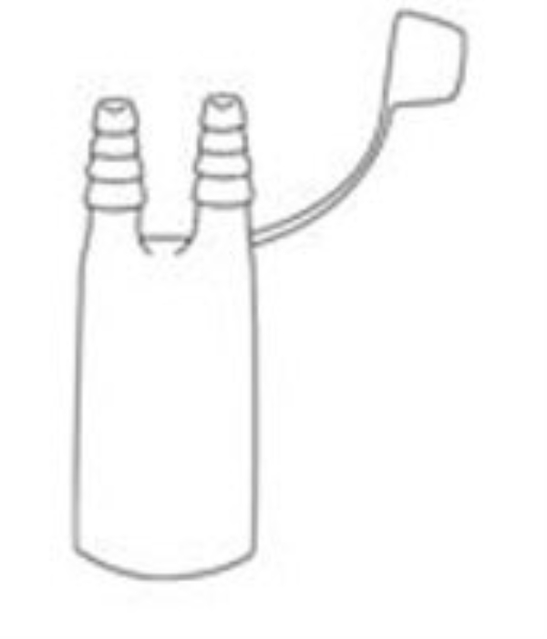 Flödesadapter dubbel, till kammare för O2 behandling